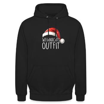 Christmas Outfit - Unisex Hoodie - black - Front - Alina (178cm) & Michal (187cm)