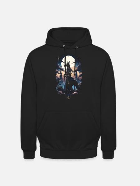 Anubis Gott Gaming Ägypter - Unisex Hoodie - Schwarz