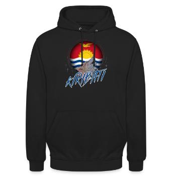 Kiribati - Unisex Hoodie - Schwarz - Vorne - Alina (178cm) & Michal (187cm)