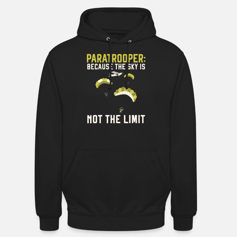 Parachutistes Parachutisme Parachutisme - Sweat-shirt à capuche unisexe - noir