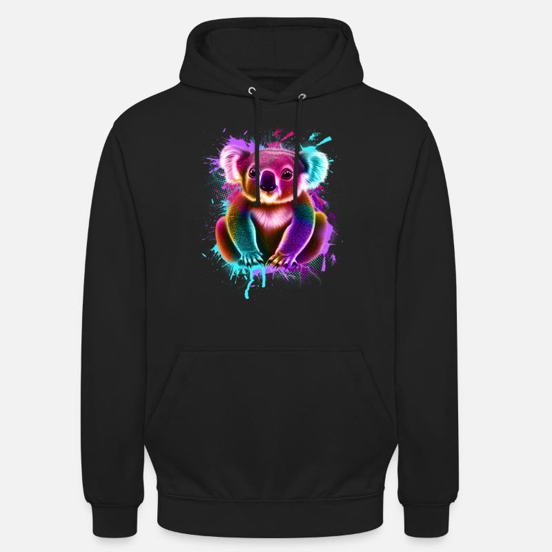 Koala Graffiti Bunt - Unisex Hoodie - Schwarz