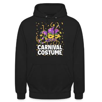 Karneval - Unisex Hoodie - Schwarz - Vorne - Alina (178cm) & Michal (187cm)