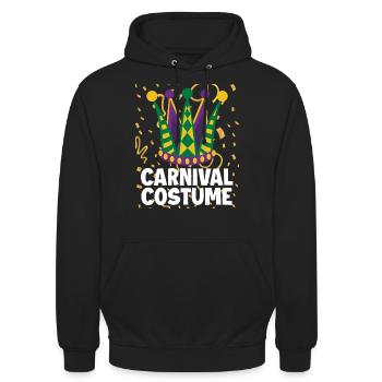 Karneval - Unisex Hoodie - Schwarz - Vorne - Alina (178cm) & Michal (187cm)
