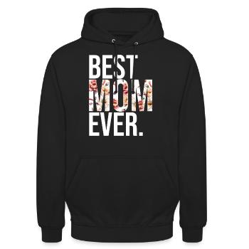 Maman cadeau fête des mères anniversaire maman - Sweat-shirt à capuche unisexe - noir - Devant - Alina (178cm) & Michal (187cm)