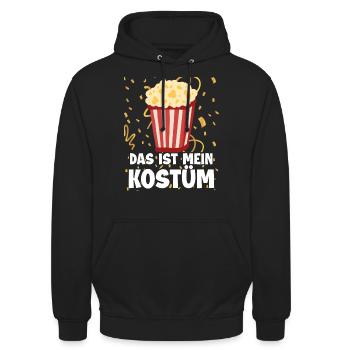 Mein Kostüm Popcorn - Unisex Hoodie - Schwarz - Vorne - Alina (178cm) & Michal (187cm)