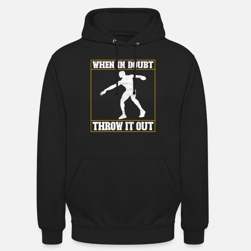 Diskuswerfer Diskuswerfen - Unisex Hoodie - Schwarz