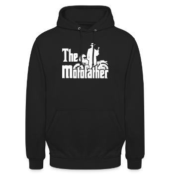 The Motofather Design Gift for Motorcycle Dads - Unisex Hoodie - black - Front - Alina (178cm) & Michal (187cm)