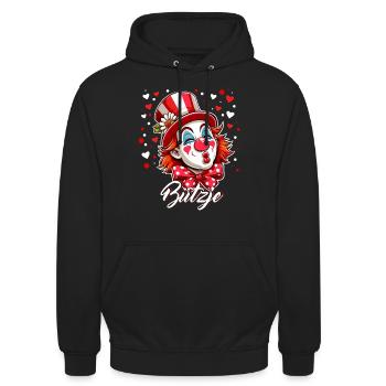 Kölner Karneval Kölsch Kölle Alaaf Bützje Veedel - Unisex Hoodie - Schwarz - Vorne - Alina (178cm) & Michal (187cm)
