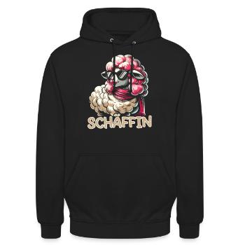 Chef Chefin Schaf Geschenk Schäfin Spruch - Unisex Hoodie - Schwarz - Vorne - Alina (178cm) & Michal (187cm)