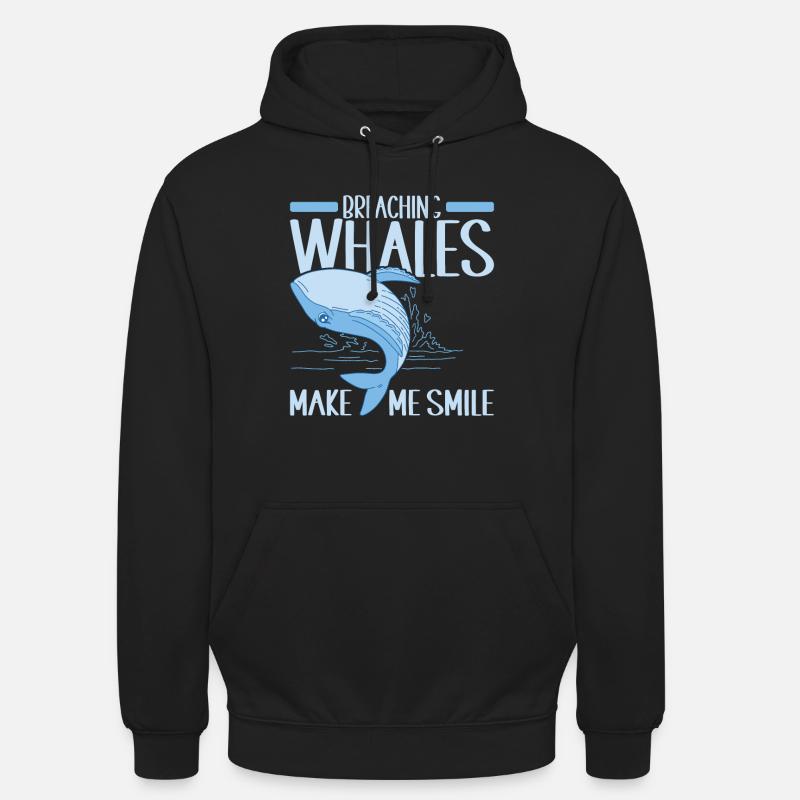 Baleines Baleine - Sweat-shirt à capuche unisexe - noir
