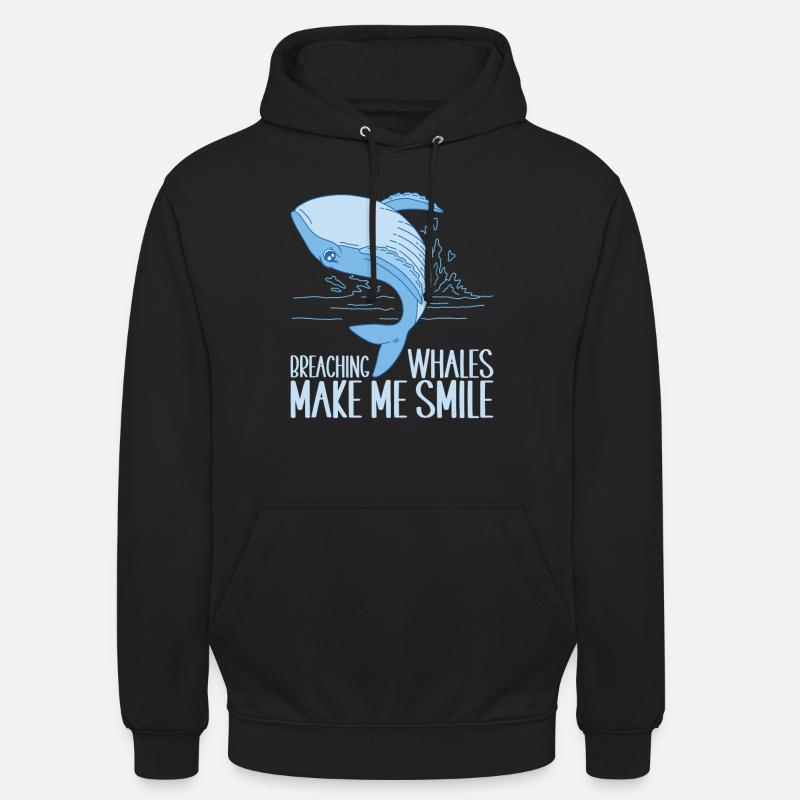 Baleines Baleine - Sweat-shirt à capuche unisexe - noir