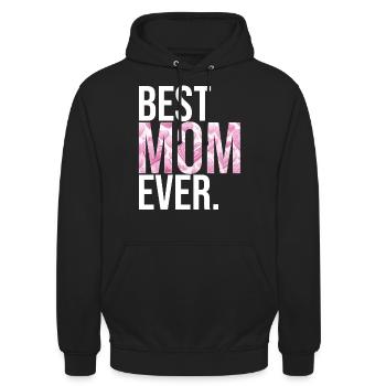 Maman cadeau fête des mères anniversaire maman - Sweat-shirt à capuche unisexe - noir - Devant - Alina (178cm) & Michal (187cm)
