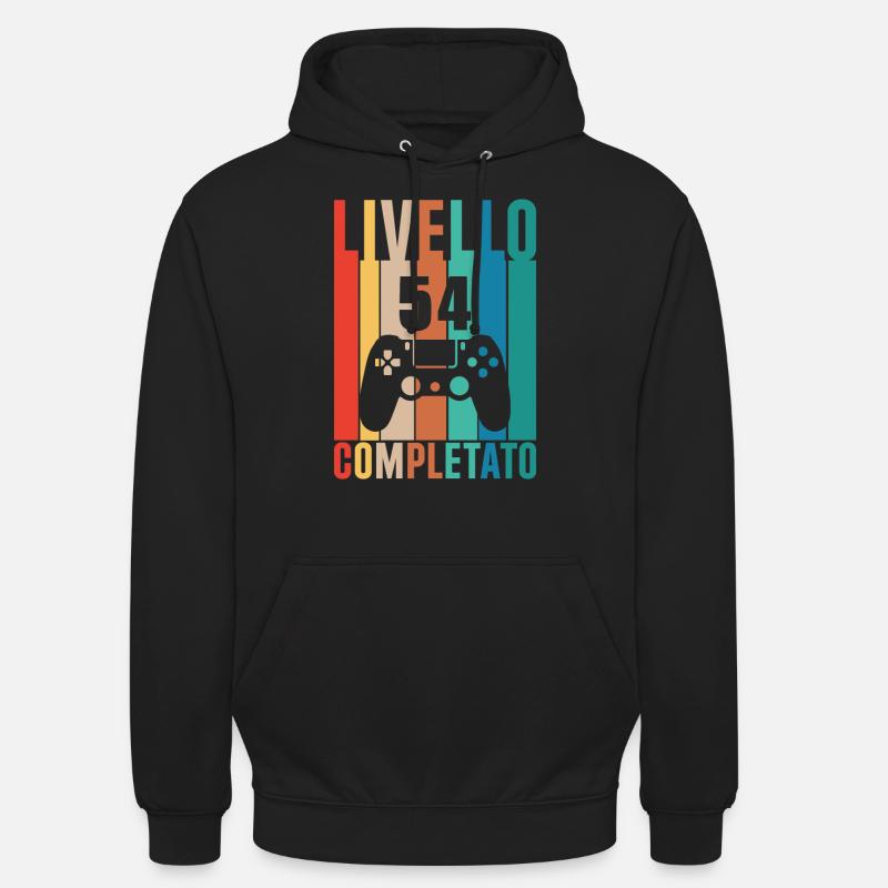 Niveau 54 - Sweat-shirt à capuche unisexe - noir