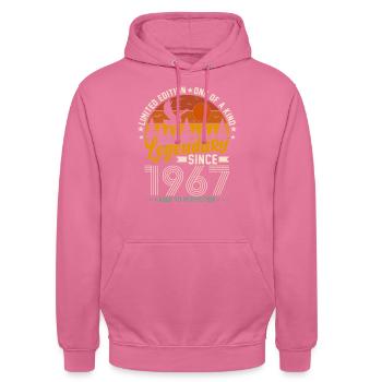 Born Legends 1967 - Unisex Hoodie - pink - Front - Alina (178cm) & Michal (187cm)