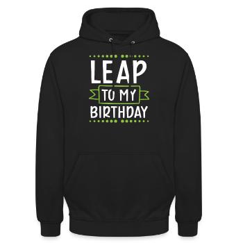 Happy Birthday Schaltjahr 29. Februar Schalttag - Unisex Hoodie - Schwarz - Vorne - Alina (178cm) & Michal (187cm)