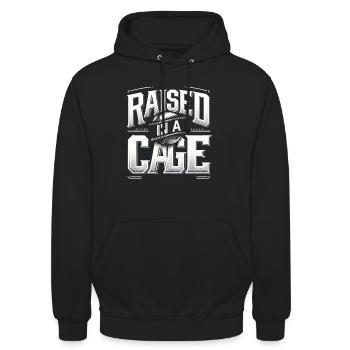Raised In A Cage 20 - Unisex Hoodie - black - Front - Alina (178cm) & Michal (187cm)