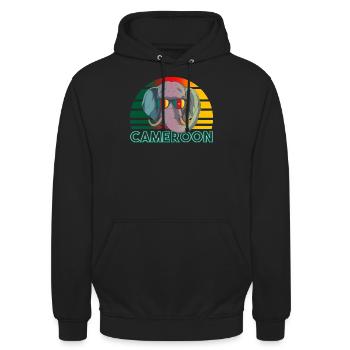 Cameroun - Sweat-shirt à capuche unisexe - noir - Devant - Alina (178cm) & Michal (187cm)