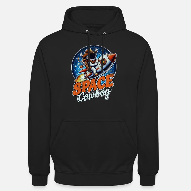Cowboy de l’espace - Sweat-shirt à capuche unisexe - noir