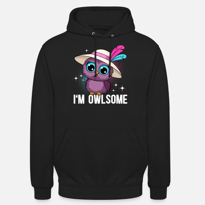 I'M Owlsome Eule Eulen - Unisex Hoodie - Schwarz