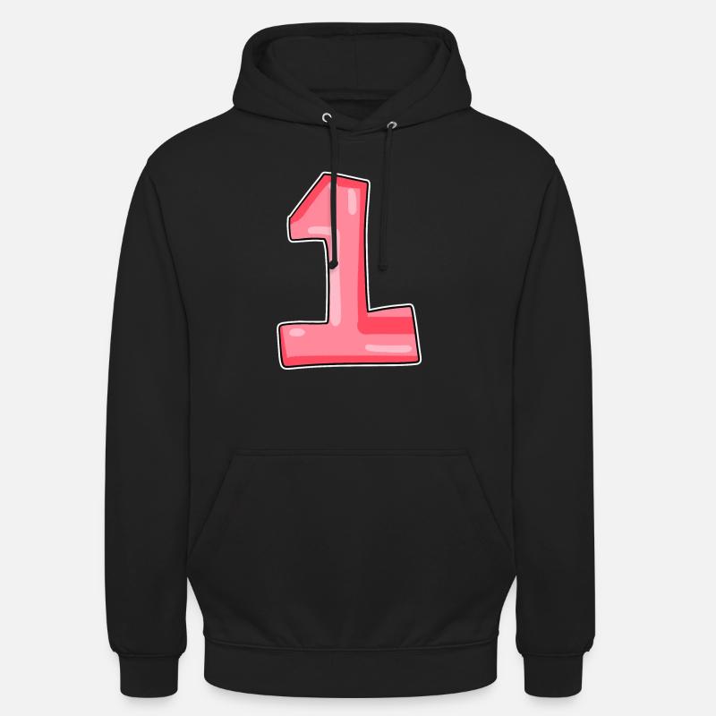 1 - Sweat-shirt à capuche unisexe - noir
