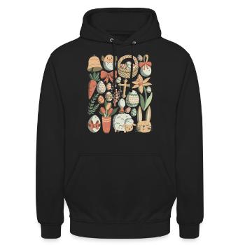 Ostern - Unisex Hoodie - Schwarz - Vorne - Alina (178cm) & Michal (187cm)