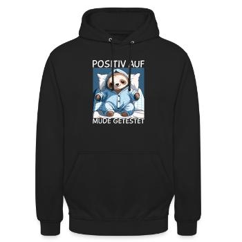 Sloth - Unisex Hoodie - black - Front - Alina (178cm) & Michal (187cm)
