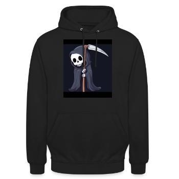 Sensenmann - Unisex Hoodie - Schwarz - Vorne - Alina (178cm) & Michal (187cm)