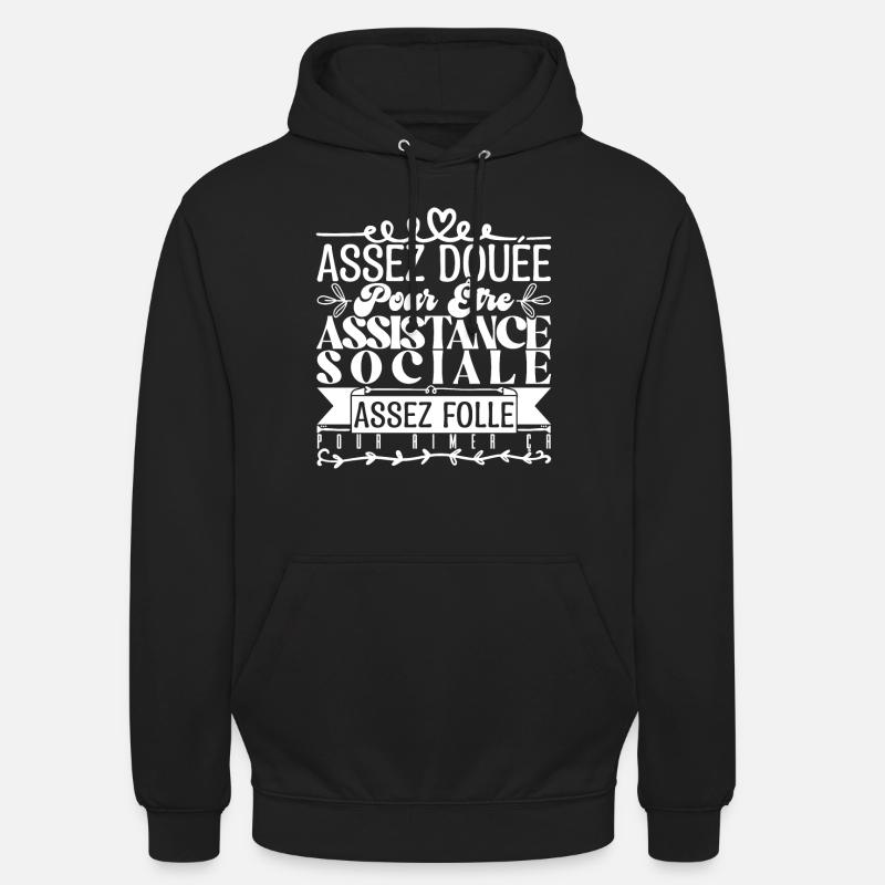Cadeau Assistante Sociale. Parfaite Assistante. - Sweat-shirt à capuche unisexe - noir