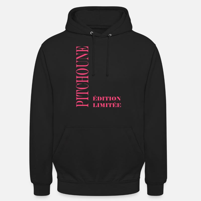 Pitchoune - Sweat-shirt à capuche unisexe - noir