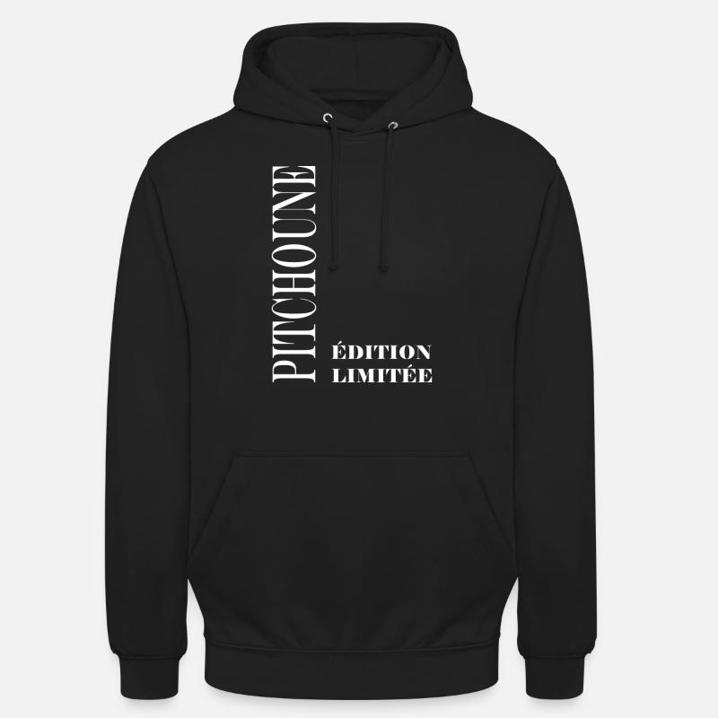 Pitchoune - Sweat-shirt à capuche unisexe - noir