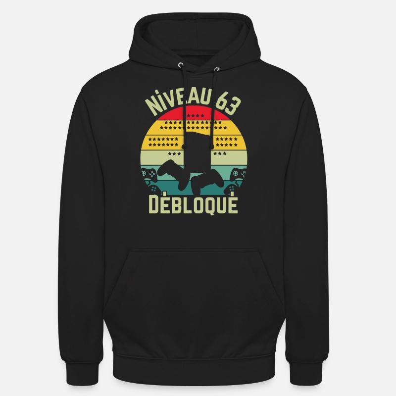 Niveau 63 Débloqué - Sweat-shirt à capuche unisexe - noir