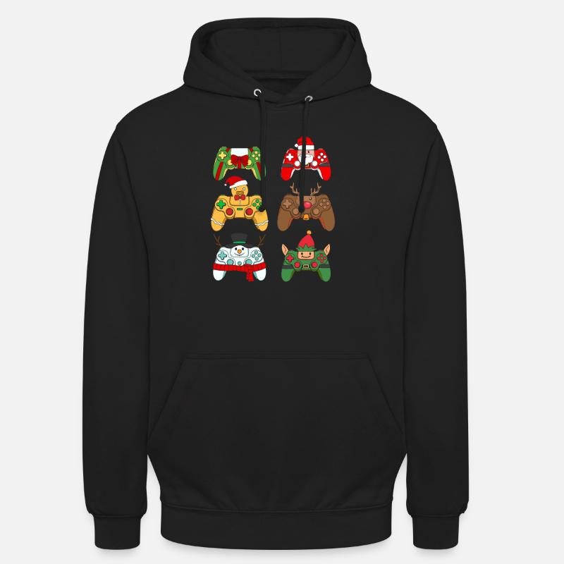 Christmas Gaming Controller - Unisex Hoodie - Schwarz
