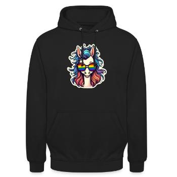 LGBTQ Pride Month - Unisex Hoodie - Schwarz - Vorne - Alina (178cm) & Michal (187cm)