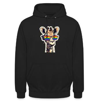 Mois de la fierté LGBTQ - Sweat-shirt à capuche unisexe - noir - Devant - Alina (178cm) & Michal (187cm)