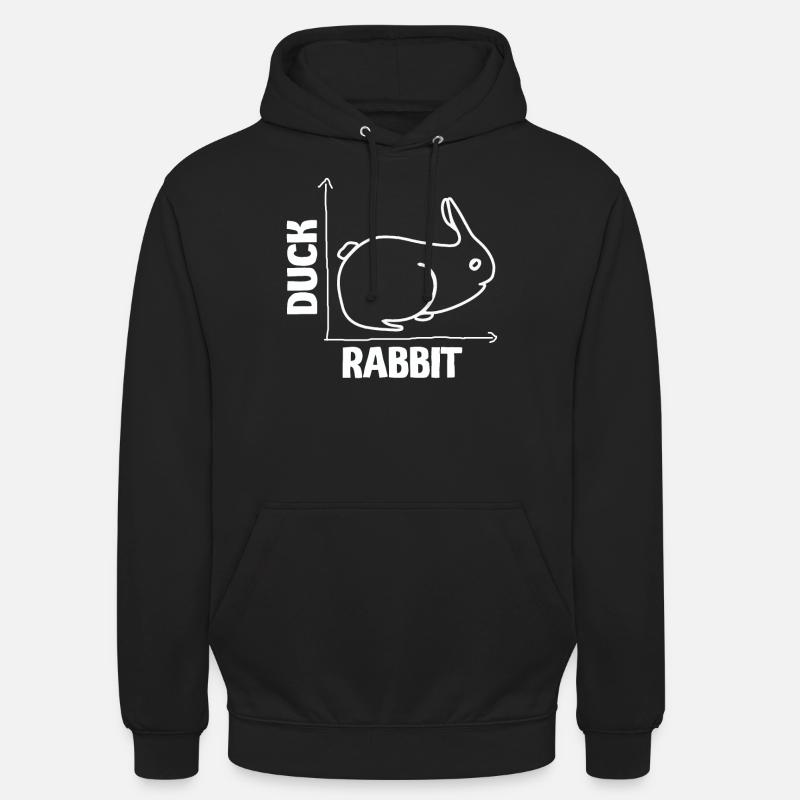 Wittgenstein lapin canard illusion - Sweat-shirt à capuche unisexe - noir
