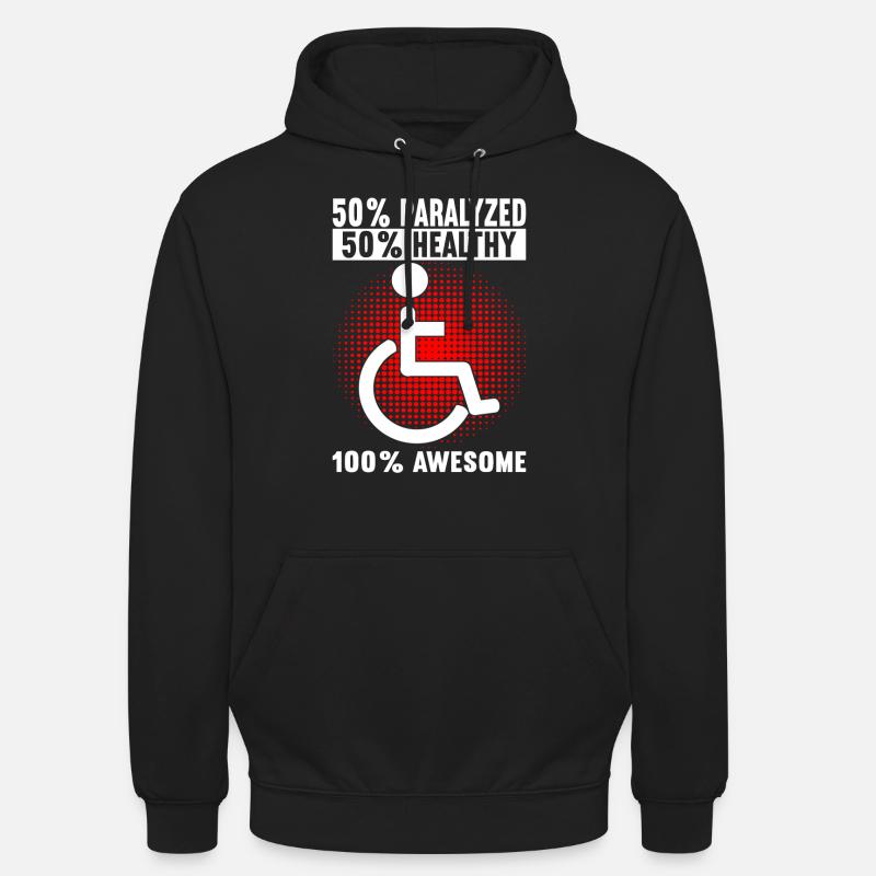 Rollstuhlfahrer Rollstuhl - Unisex Hoodie - Schwarz