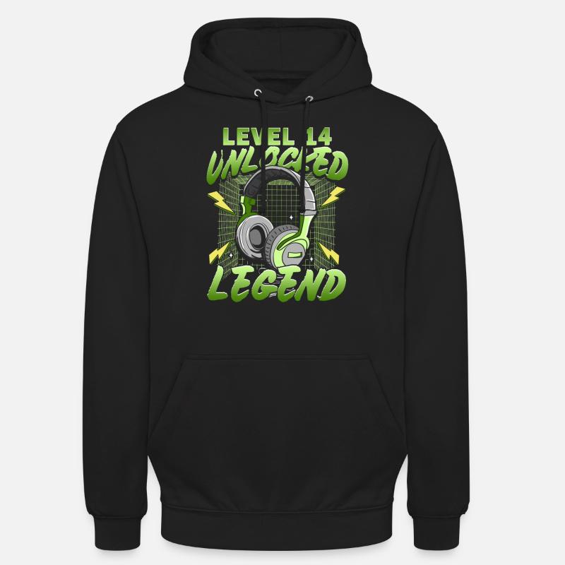 Niveau 14 débloqué - Sweat-shirt à capuche unisexe - noir
