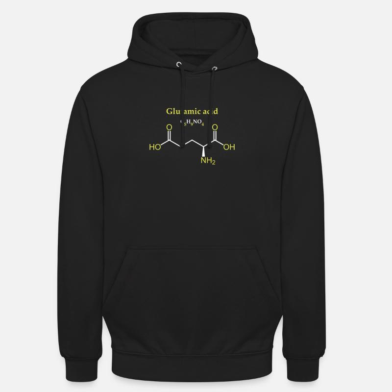 Glutaminsäure-Molekül - Unisex Hoodie - Schwarz