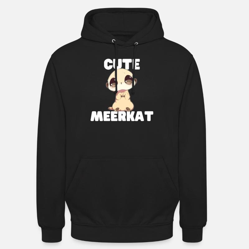 Suricate mignonne - Meerkat Design - Sweat-shirt à capuche unisexe - noir