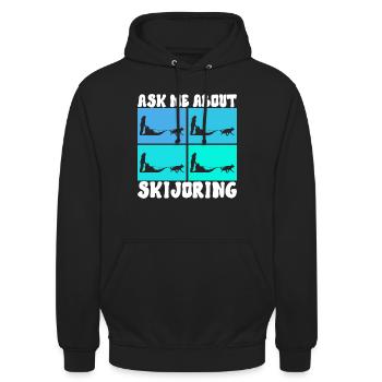 Traîneau Chiens de traîneau - Sweat-shirt à capuche unisexe - noir - Devant - Alina (178cm) & Michal (187cm)
