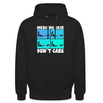 Traîneau Chiens de traîneau - Sweat-shirt à capuche unisexe - noir - Devant - Alina (178cm) & Michal (187cm)