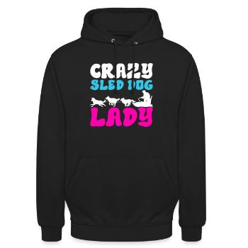 Traîneau Chiens de traîneau - Sweat-shirt à capuche unisexe - noir - Devant - Alina (178cm) & Michal (187cm)