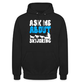 Traîneau Chiens de traîneau - Sweat-shirt à capuche unisexe - noir - Devant - Alina (178cm) & Michal (187cm)