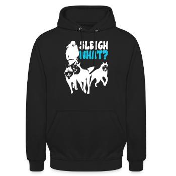 Traîneau Chiens de traîneau - Sweat-shirt à capuche unisexe - noir - Devant - Alina (178cm) & Michal (187cm)