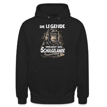 Schulabschluss | Abschlussklasse 2024 | Schüler - Unisex Hoodie - Schwarz - Vorne - Alina (178cm) & Michal (187cm)