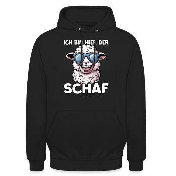 Schäff | Chef | Teamleiter | Abteilungsleiter - Unisex Hoodie - Schwarz - Vorne - Alina (178cm) & Michal (187cm)