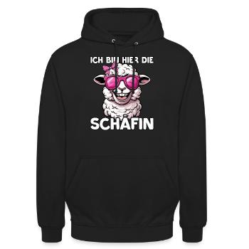 Schäffin | Beste Chefin | Abteilungsleiterin - Unisex Hoodie - Schwarz - Vorne - Alina (178cm) & Michal (187cm)