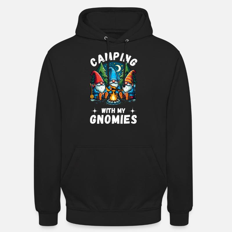 Camping Camper Campingplatz Gartenzwerge Wohnwagen - Unisex Hoodie - Schwarz