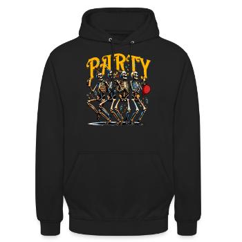 PARTI - Sweat-shirt à capuche unisexe - noir - Devant - Alina (178cm) & Michal (187cm)