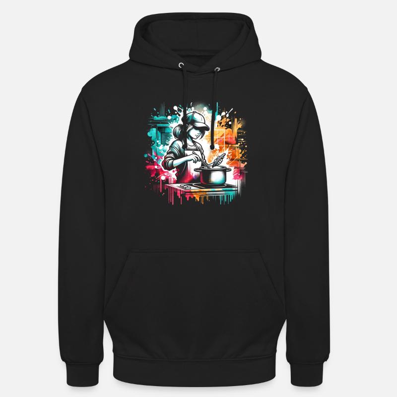 Mädchen, die gerne kochen - Unisex Hoodie - Schwarz